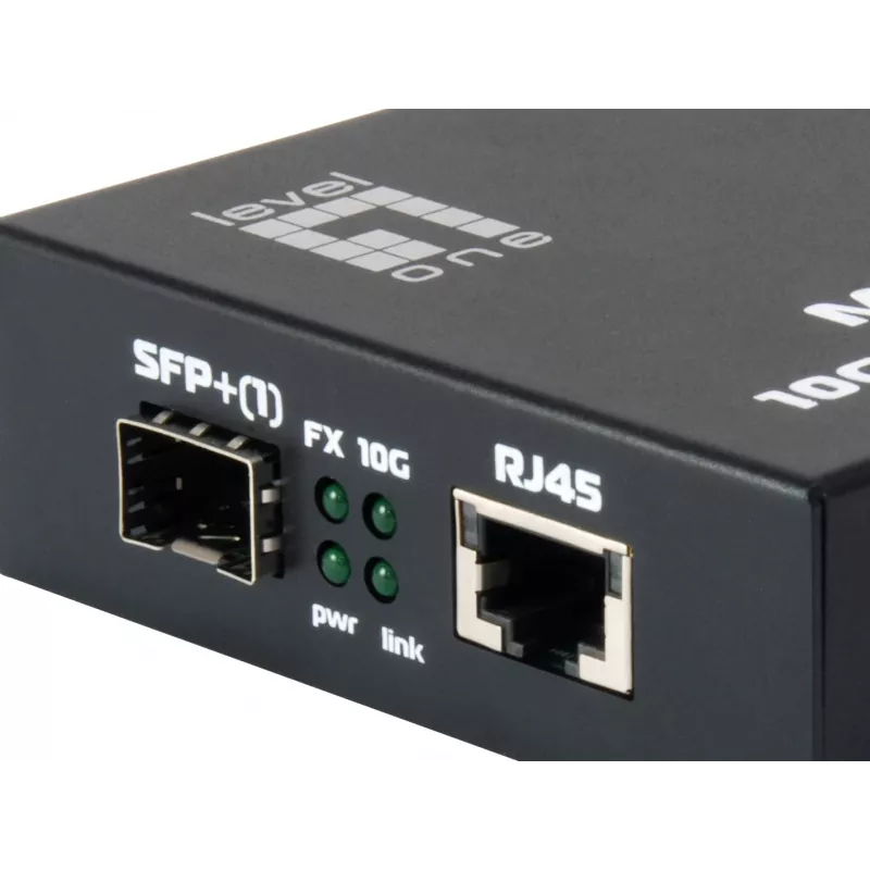 Tinklo medijos keitiklis LevelOne GVT-0500 10000 Mbit/s juodas