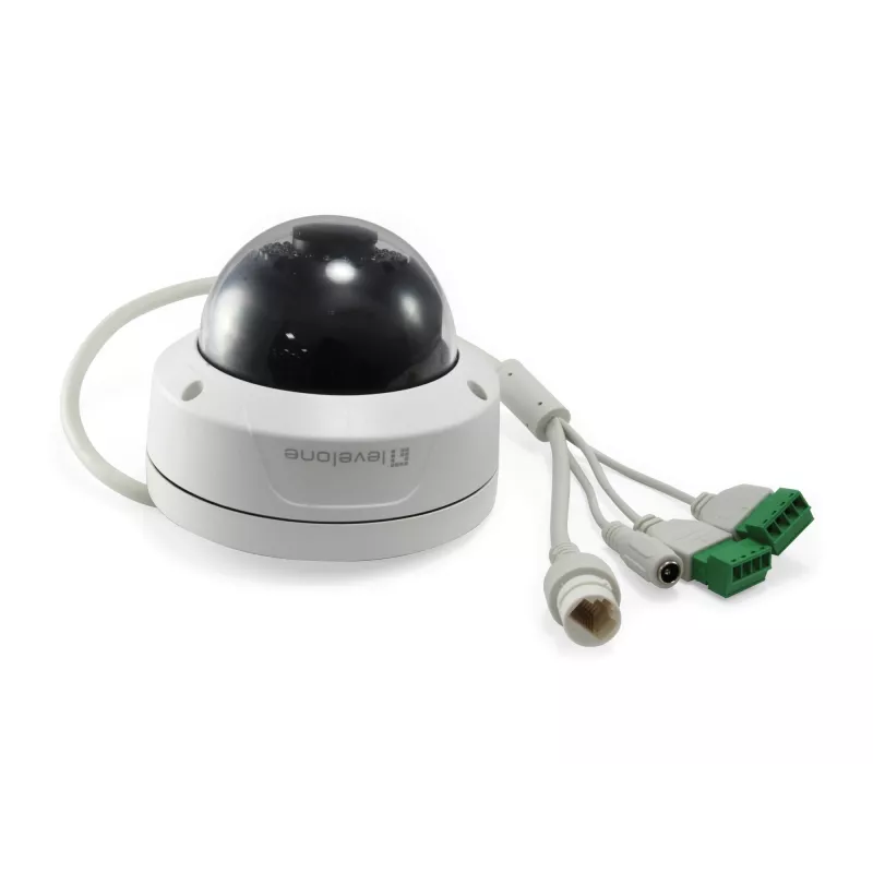 LevelOne GEMINI FCS-3402 fiksuoto vaizdo IP stebėjimo kamera, 2 MP, H.265, vandalams atspari, 802.3af PoE, vidaus/lauko