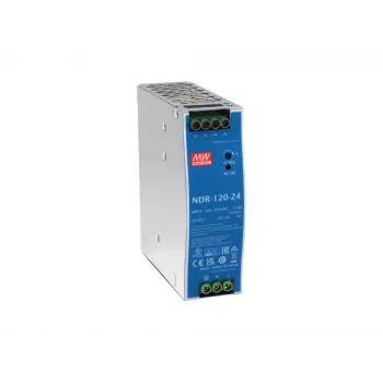 LevelOne 24V DC pramoninis maitinimo šaltinis POW-2442 120W DIN bėgiui -20 iki +70 °C
