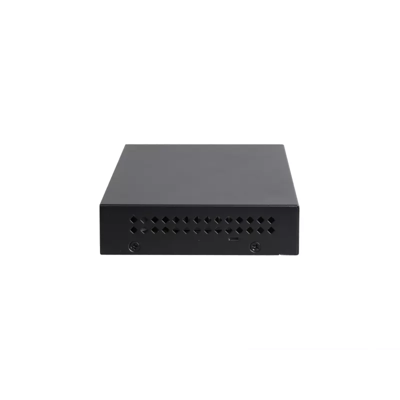 5 prievadų nevaldomas 2,5G eterneto jungiklis LEVELONE GEU-0525 — 5× 2,5G RJ-45, nevaldomas, 25 Gbit/s perjungimas, montuojamas ant sienos
