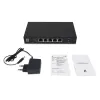 5 prievadų nevaldomas 2,5G eterneto jungiklis LEVELONE GEU-0525 — 5× 2,5G RJ-45, nevaldomas, 25 Gbit/s perjungimas, montuojamas ant sienos