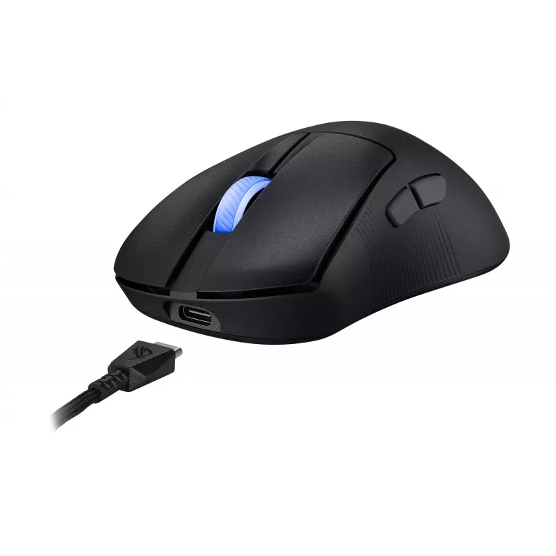 ASUS ROG Keris II Ace Wireless AimPoint Black pelė žaidimams Dešinei rankai RF Wireless + Bluetooth + USB Type-A Optinė 42000 DPI