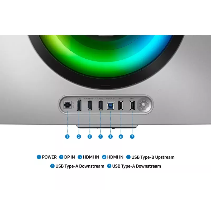 Samsung G85SD kompiuterio monitorius 86,4 cm (34 colių) 3440 x 1440 UltraWide Quad HD OLED sidabrinis