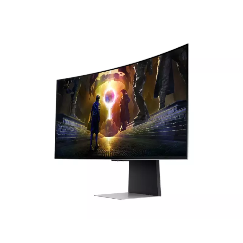 Samsung G85SD kompiuterio monitorius 86,4 cm (34 colių) 3440 x 1440 UltraWide Quad HD OLED sidabrinis