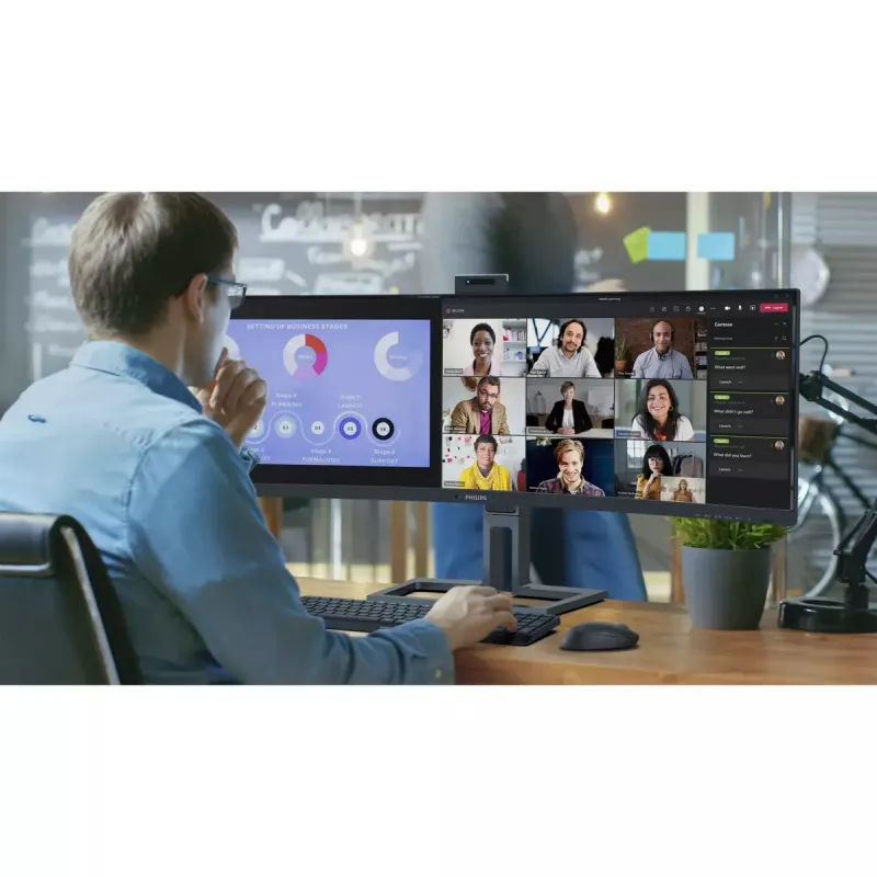 Philips 6000 serijos 45B1U6900CH/00 kompiuterio monitorius 113 cm (44,5 colio) 5120 x 1440 pikselių UltraWide Dual Quad HD LED juodas