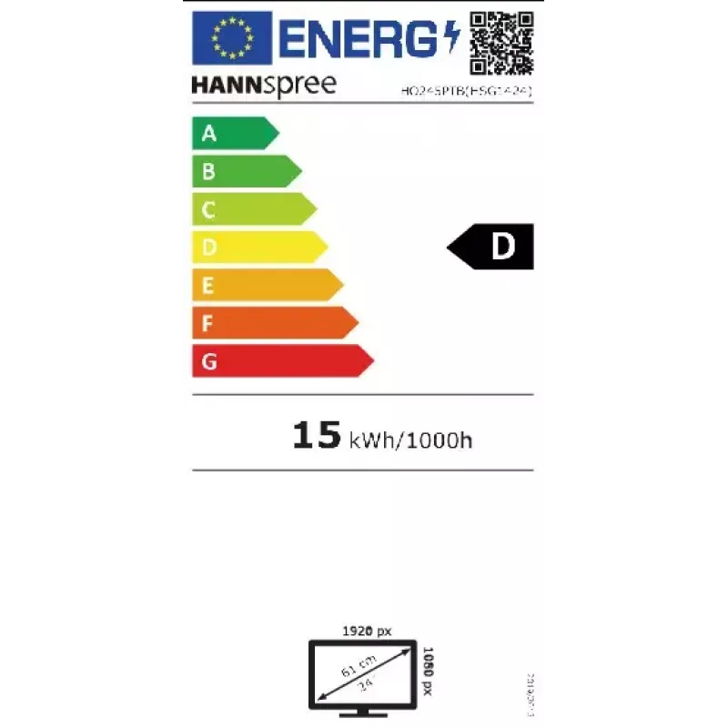 Hannspree HO 245 PTB kompiuterio monitorius 60,5 cm (23,8 colio) 1920 x 1080 pikselių Full HD LED liečiamas ekranas juodas