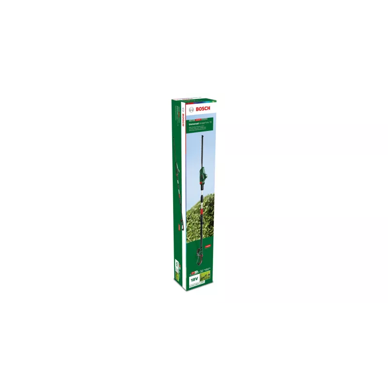 Bosch UniversalHedgePole 18 belaidis akumuliatorinis gyvatvorės žirklių komplektas su teleskopiniu kotu, vienas peilis, 3,6 kg