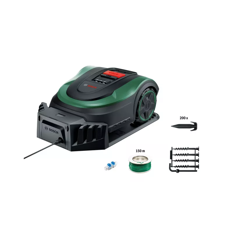 Bosch Indego S 500 robotinis vejapjovė, akumuliatorinė, juoda, žalia