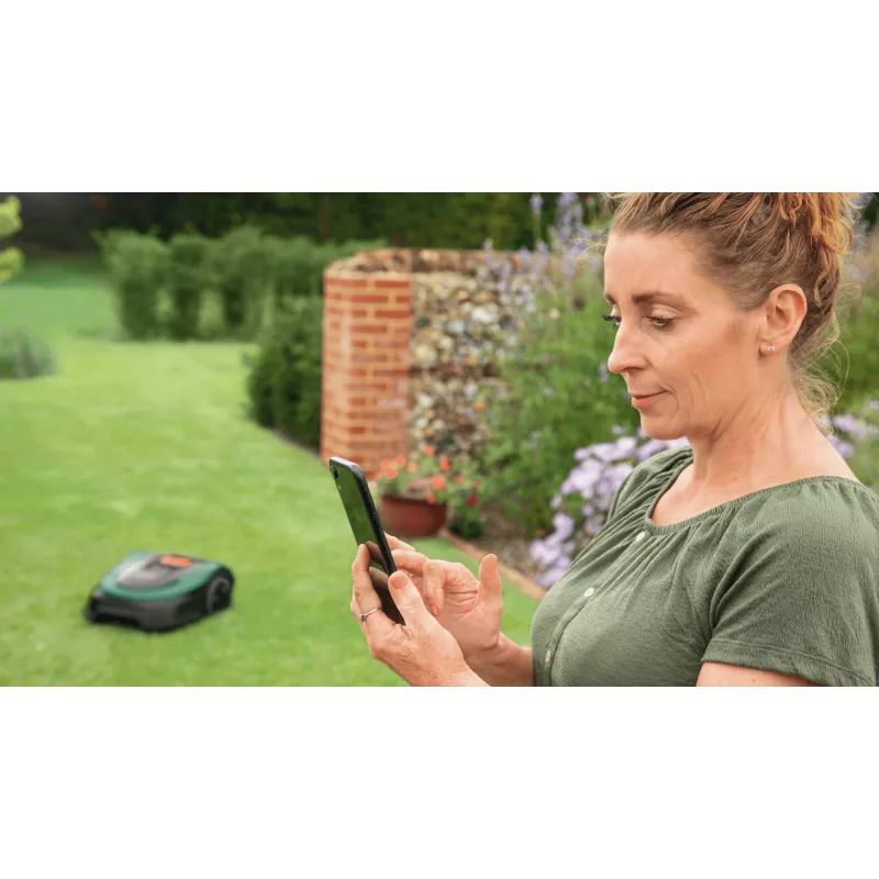 Bosch Indego M+ 700 robotinis vejapjovė su baterija Juoda, Žalia