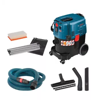 Bosch GAS 35 M AFC Professional šlapio ir sauso valymo dulkių siurblys, juodas/mėlynas, 35 l, 1380 W