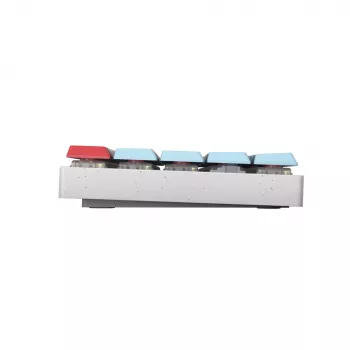 CHERRY MX-LP 2.1 belaidė kompaktiška klaviatūra, RF Wireless + Bluetooth, QWERTZ vokiškas išdėstymas, balta