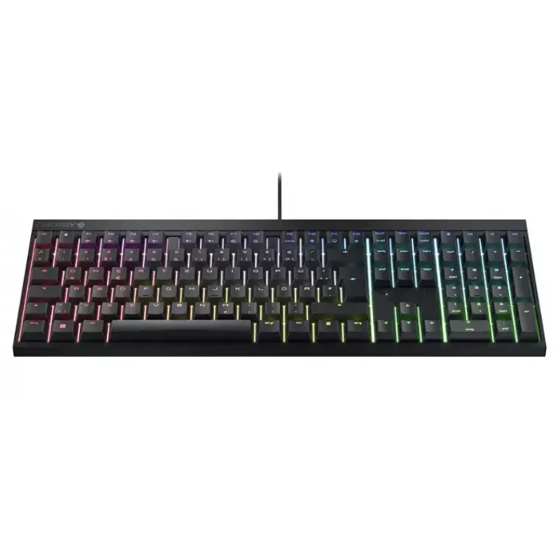 Žaidimų klaviatūra CHERRY MX 2.0S USB QWERTZ Vokiška juoda mechaninė RGB