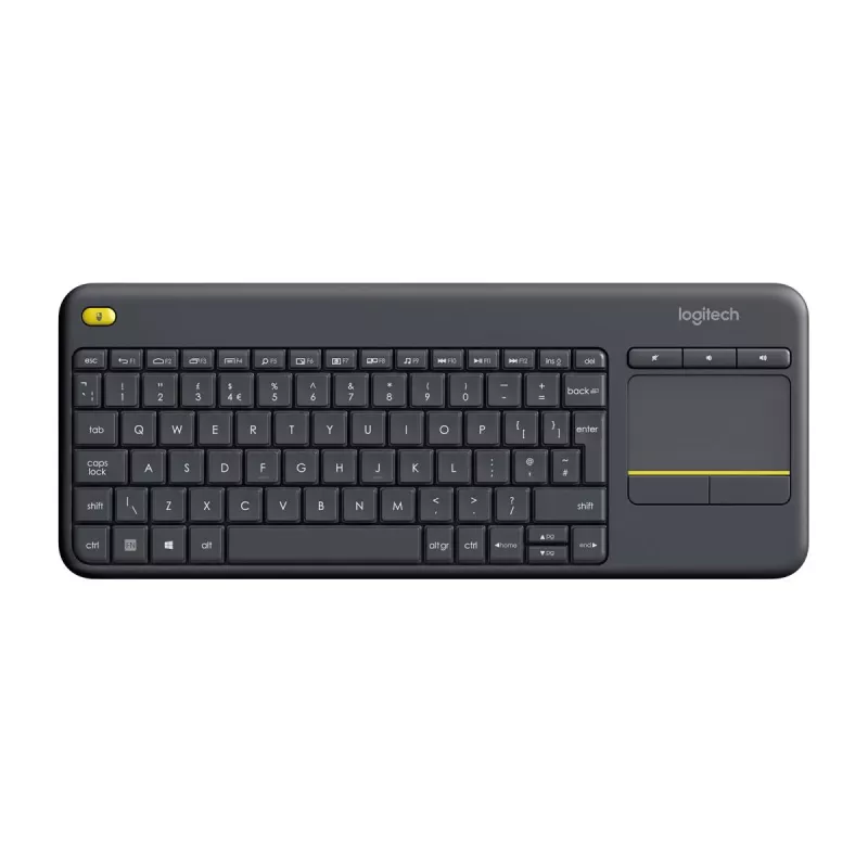 LOGITECH Wireless Touch Keyboard K400 Plus - Juoda - Ispaniškas Qwerty
