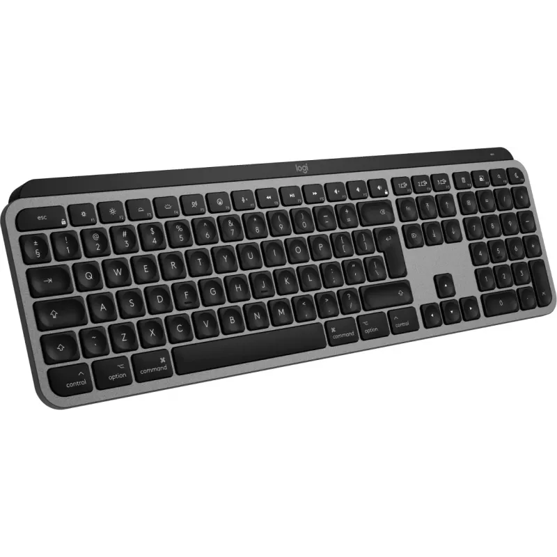 Logitech MX Keys S for Mac klaviatūra belaidė Bluetooth QWERTY juoda aliuminio apdaila