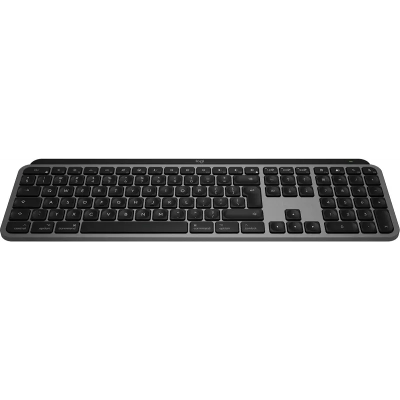 Logitech MX Keys S for Mac klaviatūra belaidė Bluetooth QWERTY juoda aliuminio apdaila