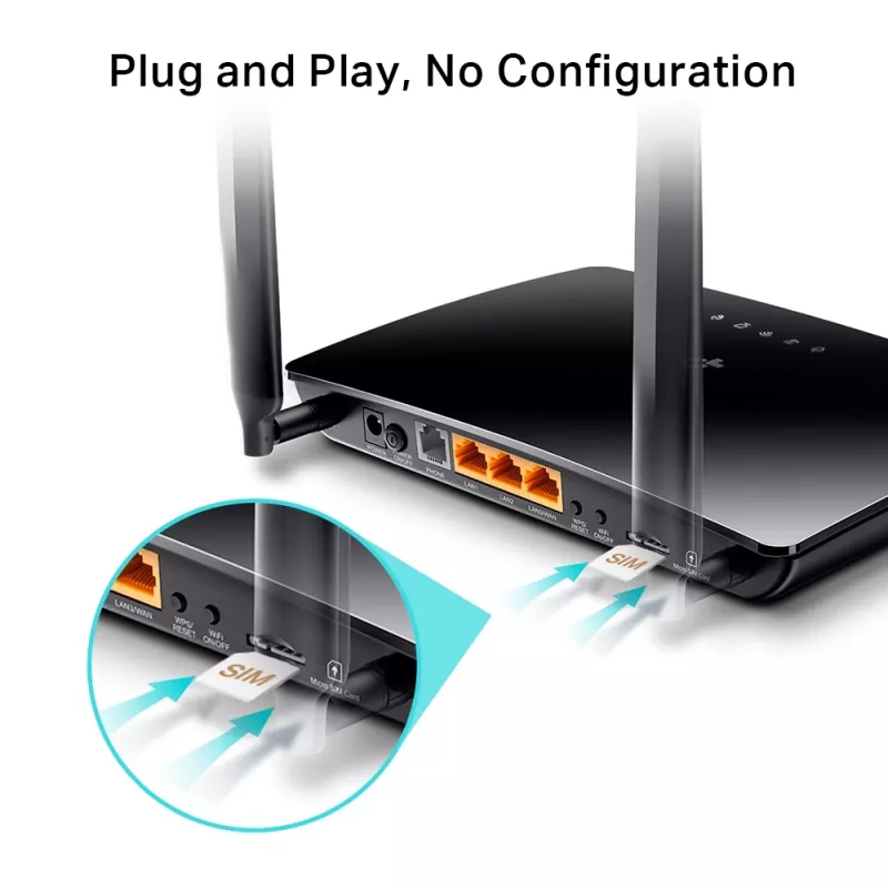 TP-Link TL-MR6500v N300 4G LTE maršrutizatorius su telefono prievadu