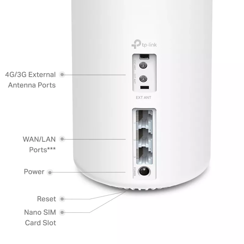 TP-Link Deco X20-4G 4G+ AX1800 viso namo „Mesh“ Wi-Fi 6 šliuzas