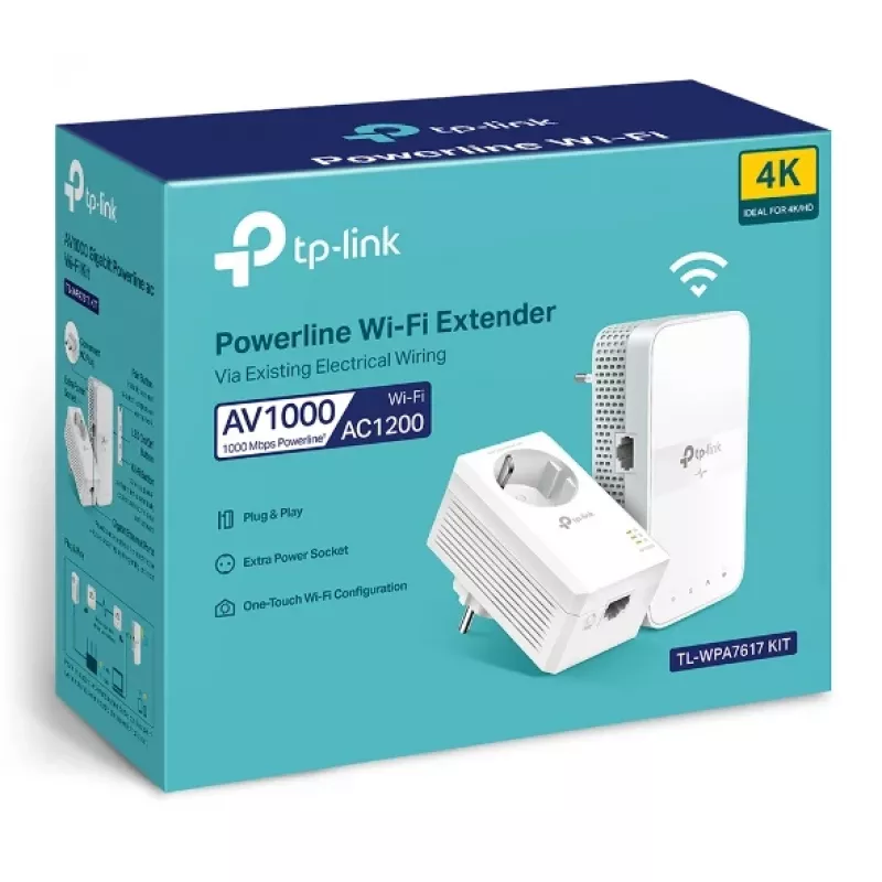 TP-Link TL-WPA7619 KIT 1000 Mbit/s Ethernet LAN Wi-Fi Baltas 2 vnt.
