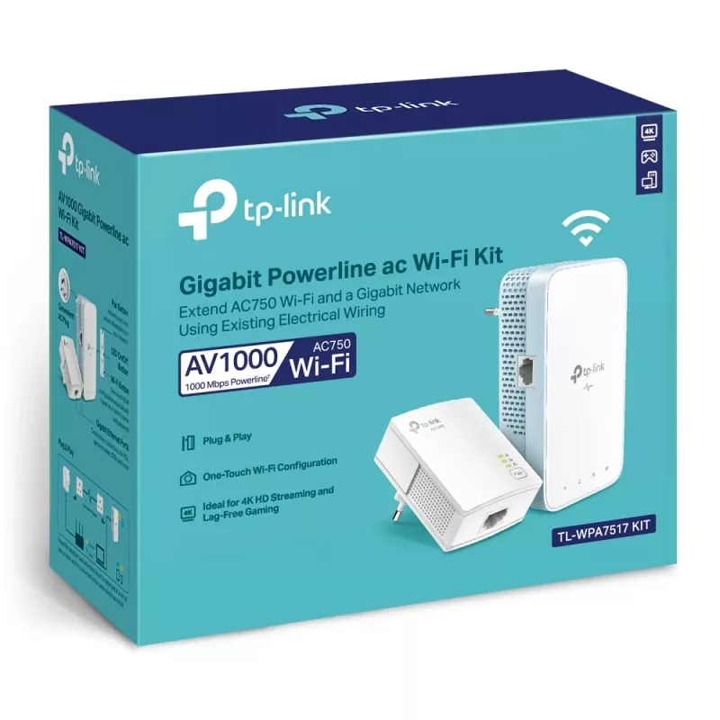 TP-Link AV1000 Gigabit Powerline AC Wi-Fi rinkinys