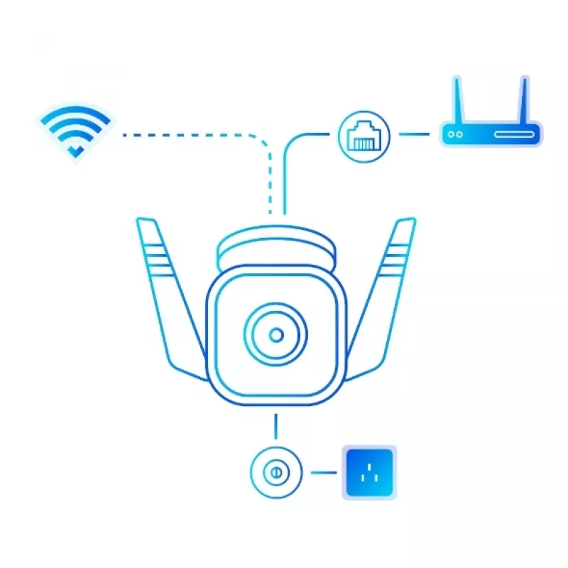 TP-Link Tapo TC65 lauko apsaugos belaidė IP kamera, 3MP, IP66, naktinis matymas 30 m