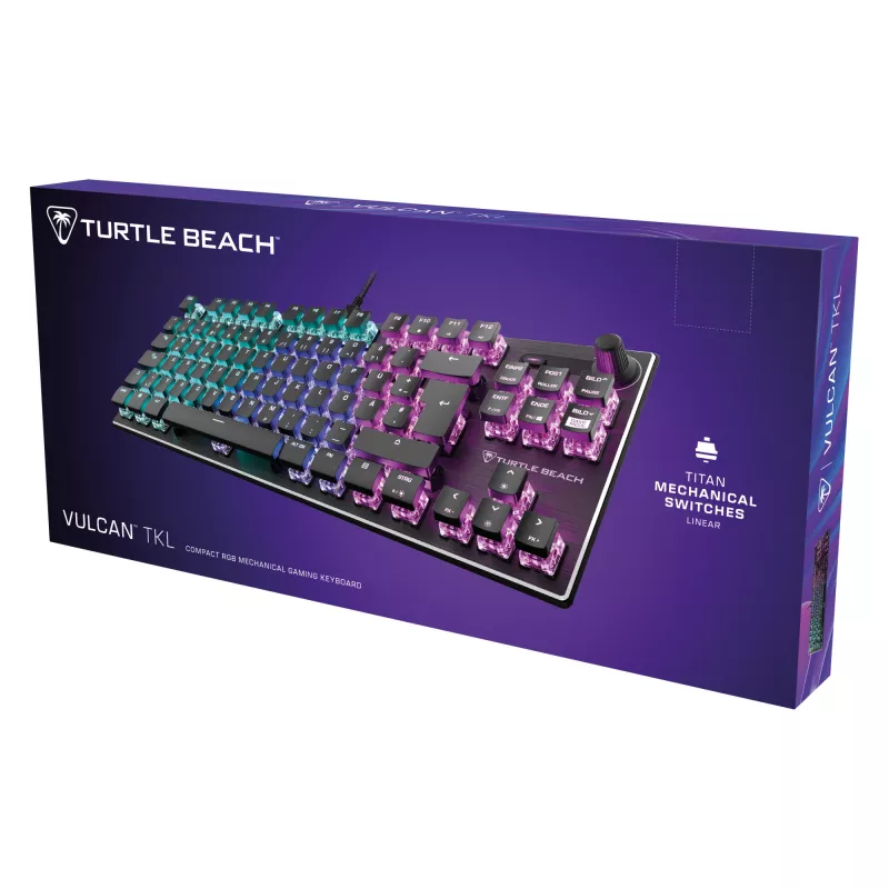 Turtle Beach Vulcan TKL klaviatūra, gaming, USB, QWERTZ, juoda