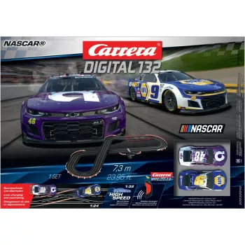 Lenktynių automobilių ir trasų rinkinys CARRERA Carrera 20030042 NASCAR 8+