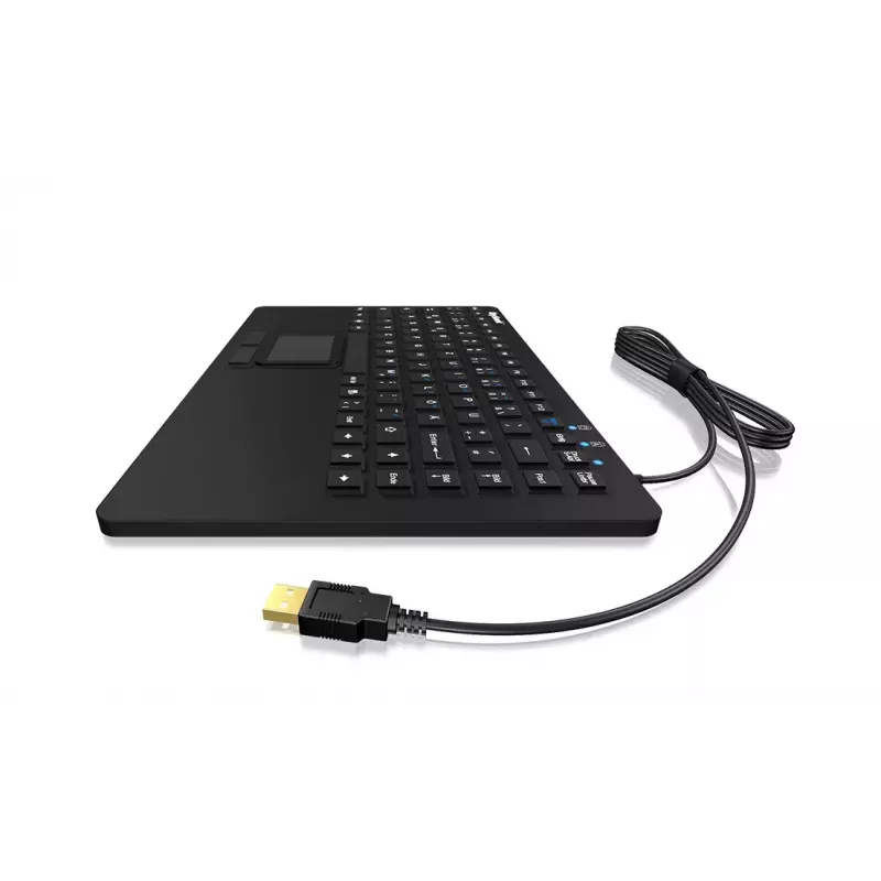 Klaviatūra KeySonic KSK-3230IN (DE) USB, QWERTZ vokiškas išdėstymas, juoda