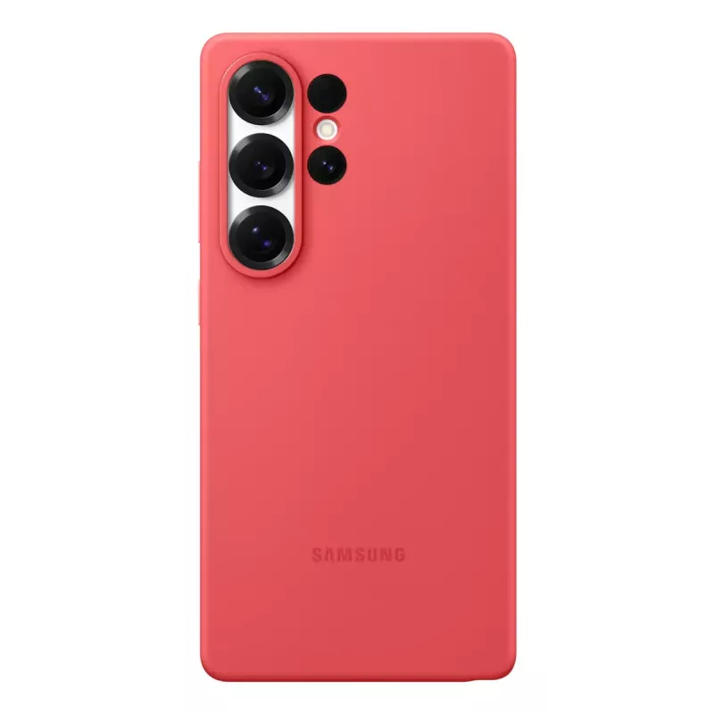 Dėklas Samsung Galaxy S25 Ultra Silikoninis Raudonas Monochrominis
