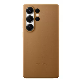 Samsung Kindsuit Faux Leather Dėklas Galaxy S25 Ultra (6,9 colio), Rudas