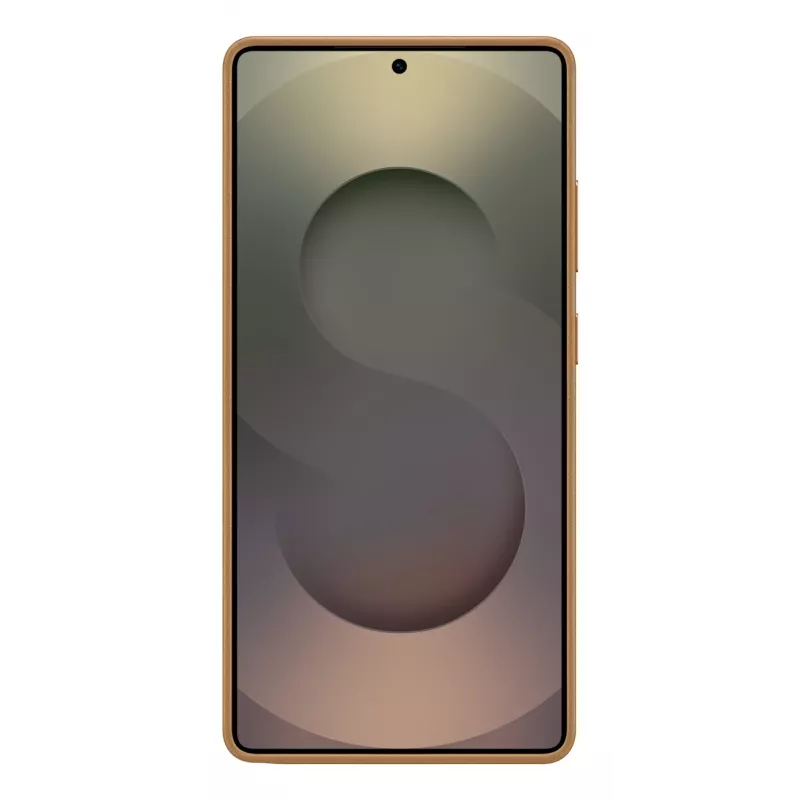 Samsung EF-VS938 Kindsuit dirbtinės odos nugarėlė Galaxy S25 Ultra telefonui, kupranugario (ruda)