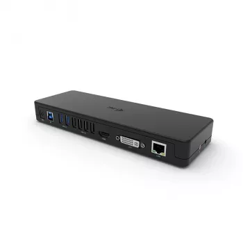i-tec USB 3.0 / USB-C Dual Display Dock stotelė su HDMI DVI + VGA