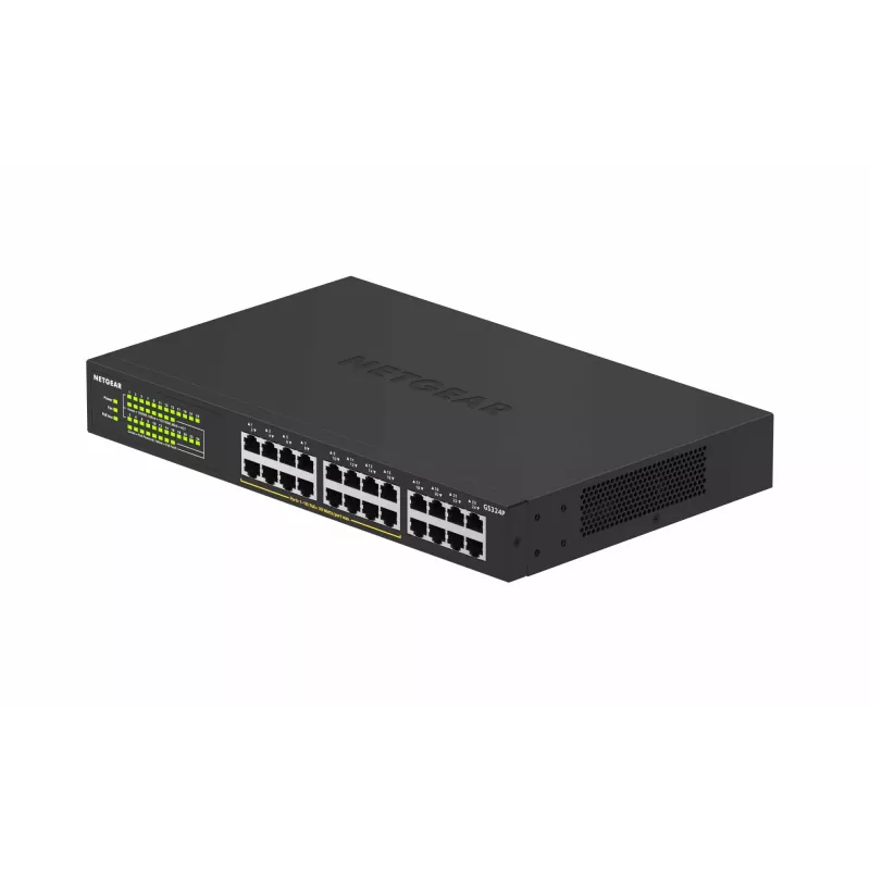 NETGEAR GS324P 24 prievadų nevaldomas Gigabit Ethernet jungiklis su PoE, 1U