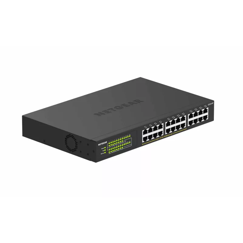 NETGEAR GS324P 24 prievadų nevaldomas Gigabit Ethernet jungiklis su PoE, 1U
