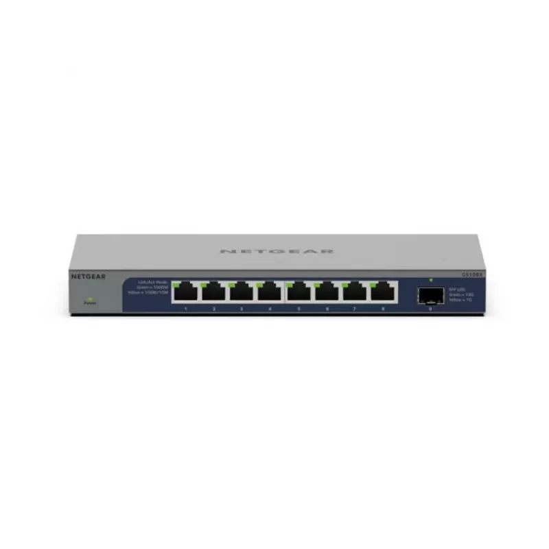 NETGEAR GS108X nevaldomas L2 Gigabit Ethernet komutatorius (10/100/1000) pilka