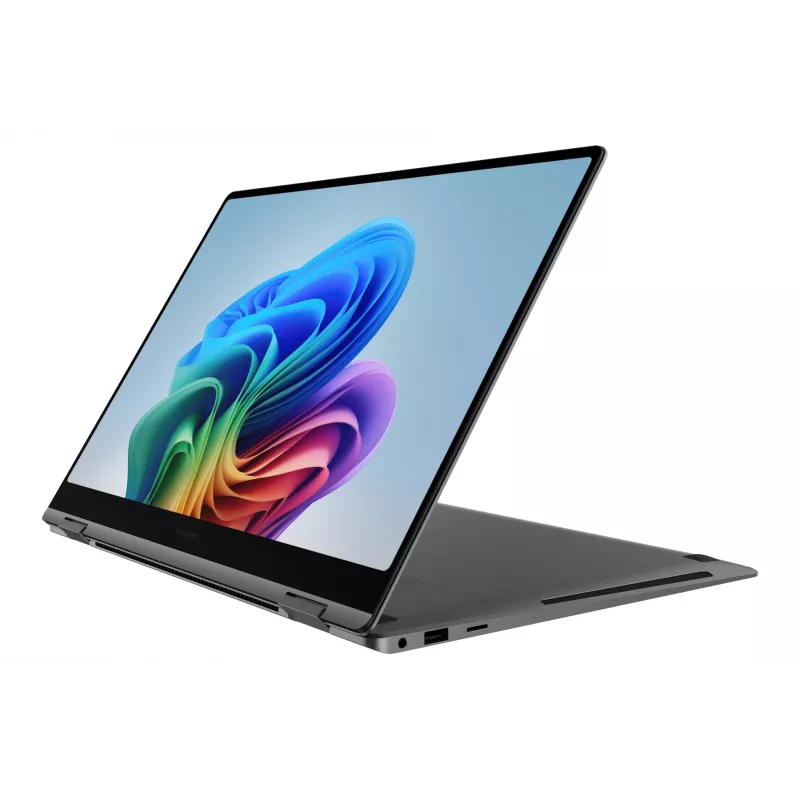 Samsung Galaxy Book5 Pro 360 Copilot+ PC Intel Core Ultra 7 256V nešiojamas kompiuteris 40,6 cm (16 colių) liečiamas ekranas WQXGA+ 16 GB LPDDR5x-SDRAM 1 TB SSD Wi-Fi 7 (802.11be) Windows 11 Home pilka