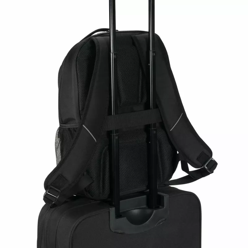 DICOTA Eco Core kuprinė nešiojamam kompiuteriui 15-17,3 col. - juoda / 300d 100% perdirbtas PET poliesteris