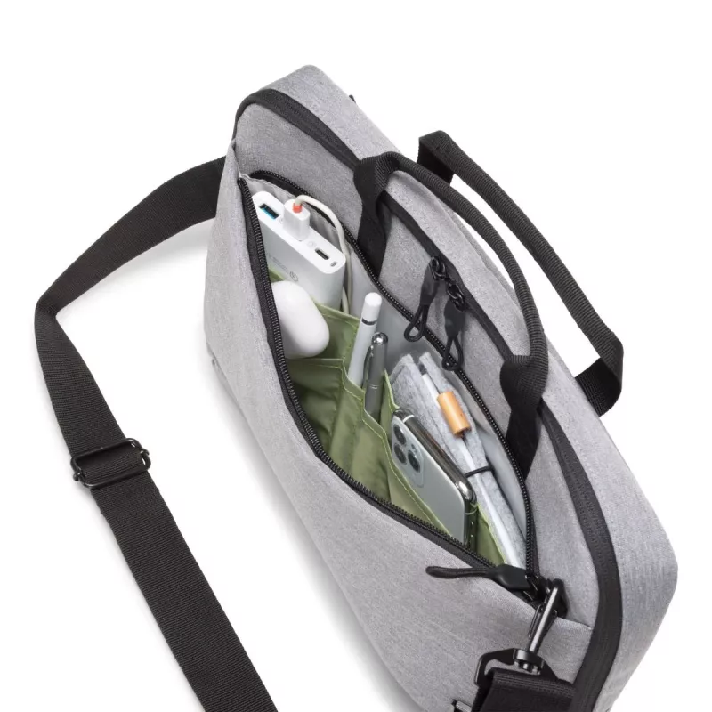 Dėklas nešiojamam kompiuteriui DICOTA Slim Eco Motion - 14-15.6 col. - šviesiai pilka / 600d RPE poliesteris