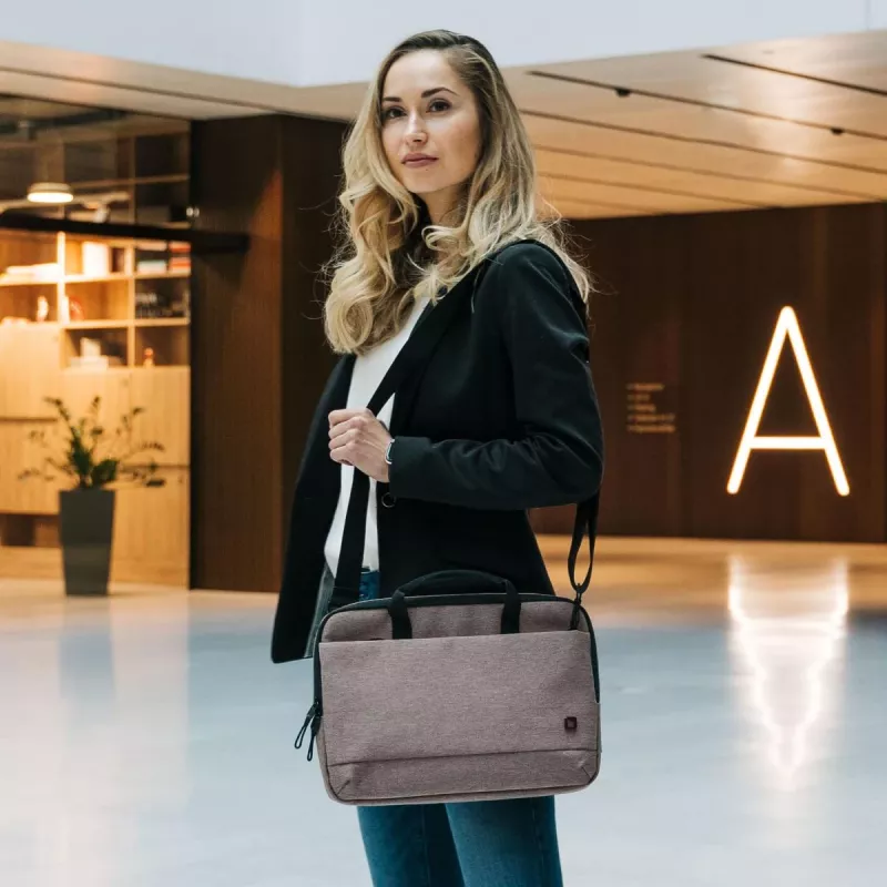 Dėklas nešiojamam kompiuteriui DICOTA Slim Eco Motion - 14-15.6 col. - šviesiai pilka / 600d RPE poliesteris