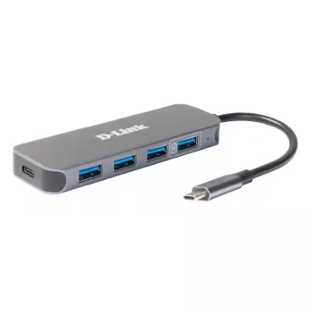 USB šakotuvas D-Link DUB-2340 USB-C 4 prievadai USB 3.0 Power Delivery 60W