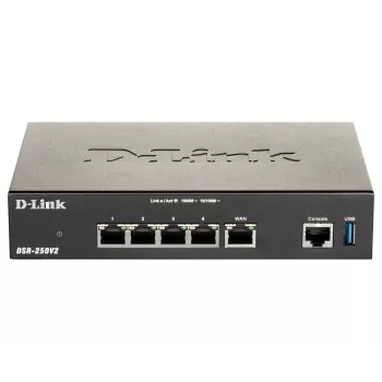 Stalinis maršrutizatorius D-Link DSR-250V2 belaidis Gigabit Ethernet juodas