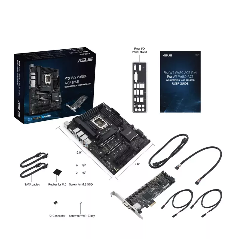 Motininė plokštė ASUS PRO WS W680-ACE IPMI Intel W680 LGA 1700 ATX