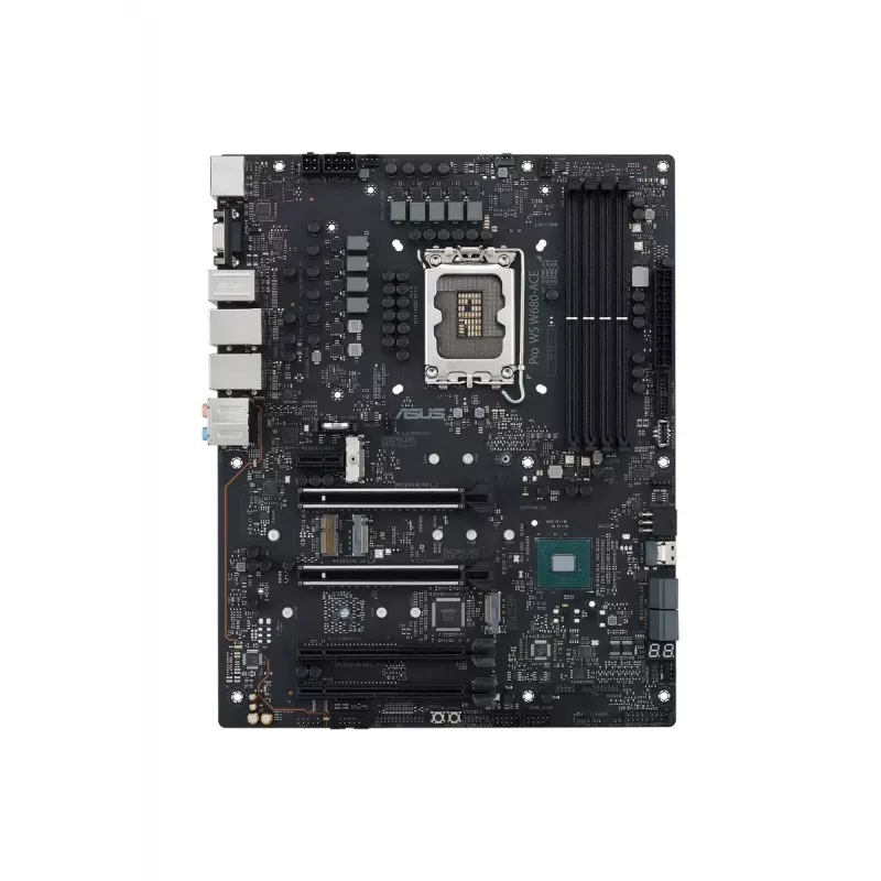 Pagrindinė plokštė ASUS PRO WS W680-ACE – Intel W680 ATX, LGA 1700, DDR5, 4 DIMM (128 GB), 3x M.2, 2x 2,5Gb LAN, 7.1 garso
