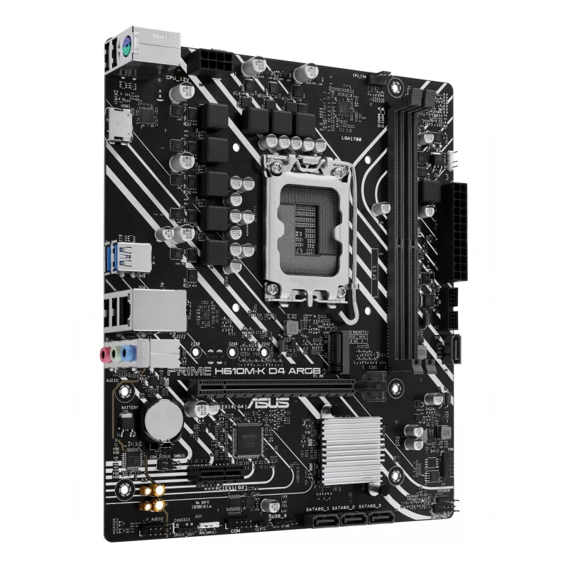 ASUS PRIME H610M-K D4 ARGB pagrindinė plokštė Intel H610 LGA 1700 micro ATX