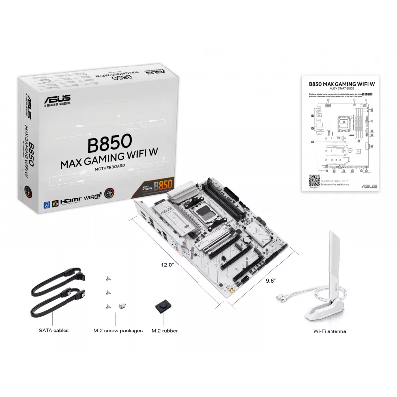 Motininė plokštė ASUS B850 MAX GAMING WIFI W AMD B850 Socket AM5 ATX