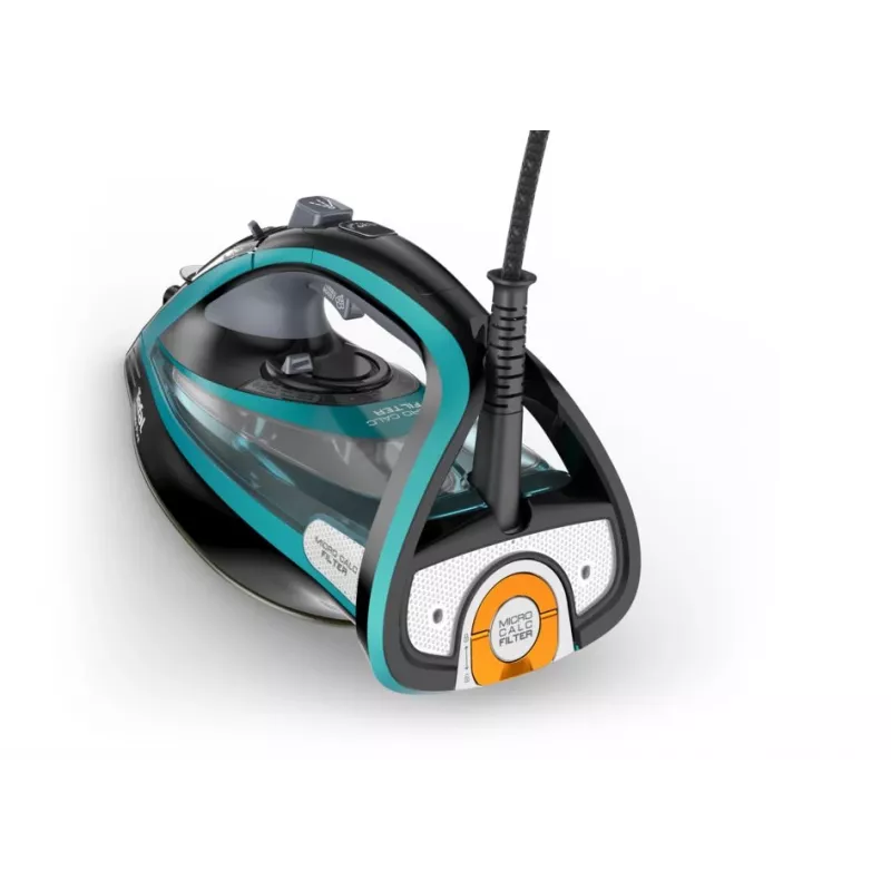 Tefal Ultimate Pure FV9844 sausas ir garinis lygintuvas, Durilium Autoclean padas, 3200 W, juoda, mėlyna