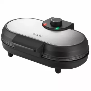 Unold 48165 American blynų keptuvė, 2 blynai, 13,5 cm, 1000 W, juoda / šlifuotas nerūdijantis plienas