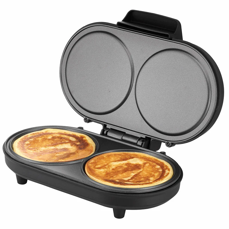 Unold Pancake-Maker American, 2 blynai, juoda, nerūdijantis plienas, 13.5 cm, aliuminis, sukamas, 0.75 m