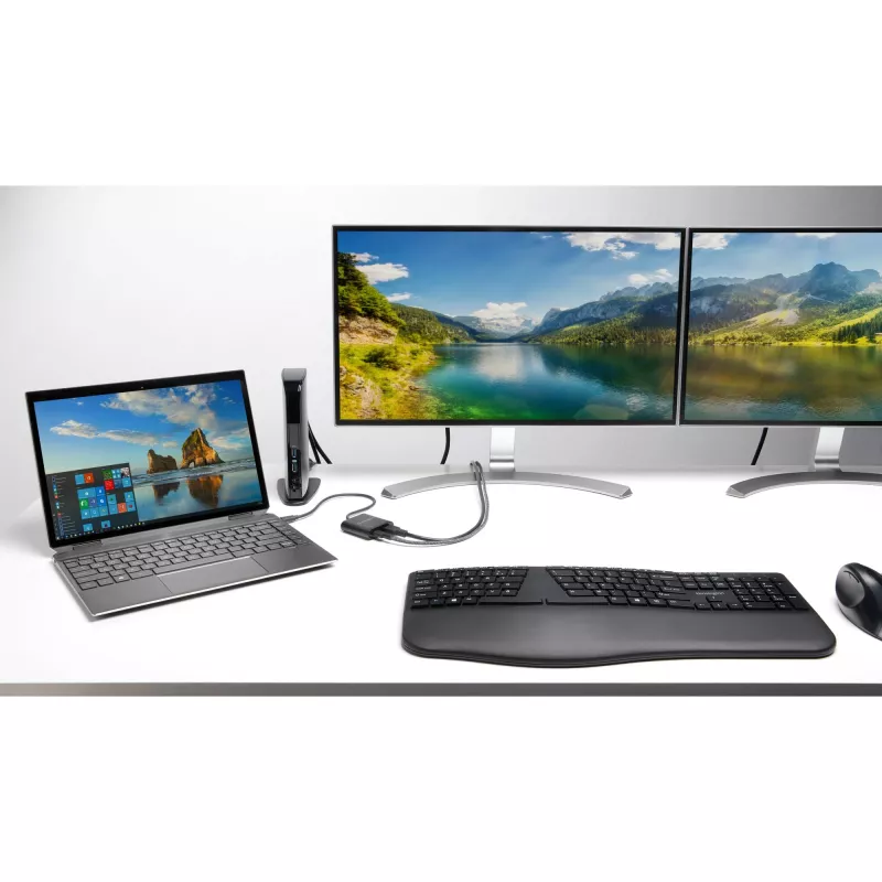 Belaidė ergonominė klaviatūra Kensington ProFit Ergo DE