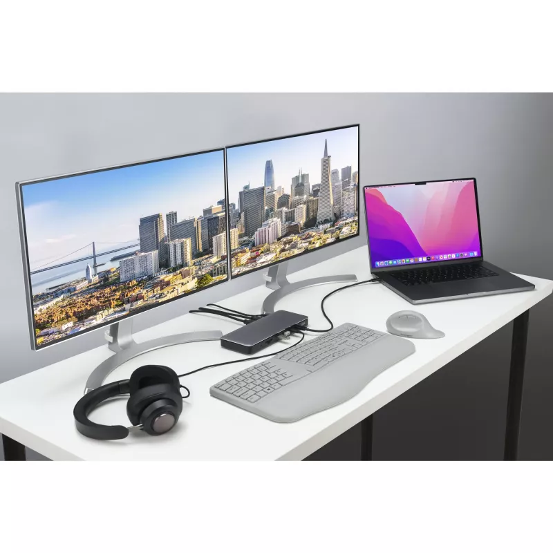 Kensington SD5760T Thunderbolt 4 dvigubas 4K dokų stotelė su 96W galios tiekimu