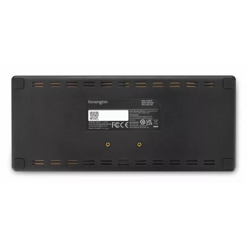 Kensington SD4781P EQ USB-C & USB-A dviguba 4K doko stotelė, laidinė, USB 3.2 Gen 2 (3.1 Gen 2) Type-C, 100 W, 3,5 mm, 10/100/1000 Mbit/s, juoda
